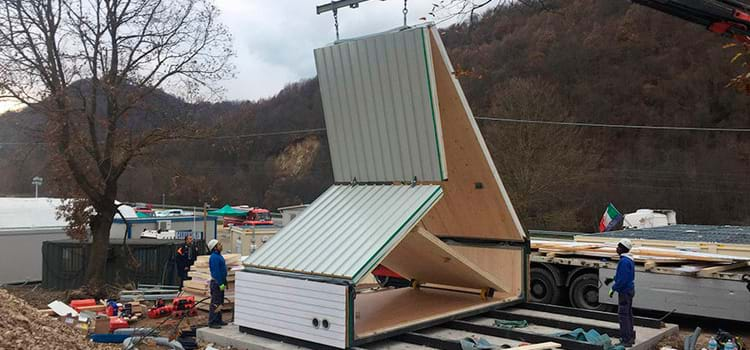 Arquiteto italiano projeta casa dobrável que pode ser construída em 6 horas