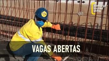 Construtora Camargo Corrêa tem muitas vagas de emprego para obras de construção civil e infraestrutura