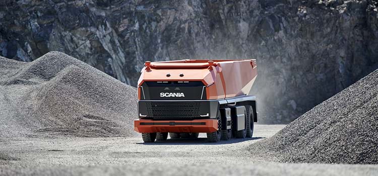  Scania mostra caminhão autônomo sem cabine para motorista