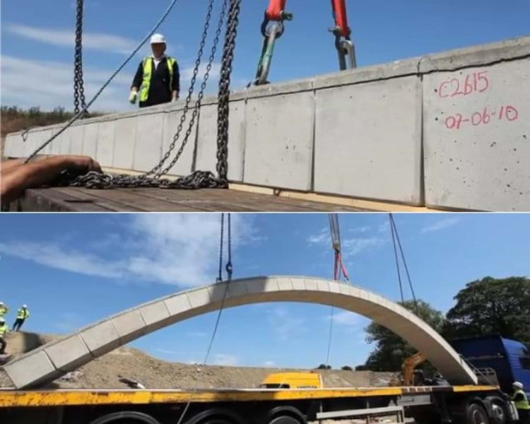  Ponte em arco pré-fabricado vai durar 300 anos