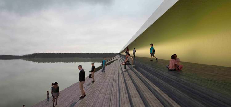 Ponte na Suécia transformará rio em anfiteatro público