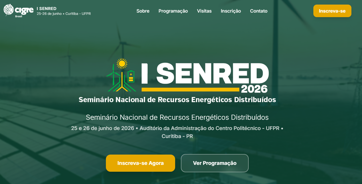 SENRED 2026 debate desafios e oportunidades dos recursos energéticos distribuídos no Brasil